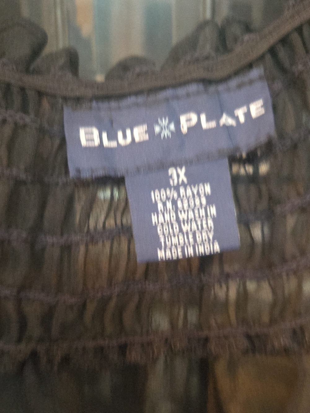 Blue Plate Black Sheer Ruffle-Neck Blouse - Picture 2 of 4